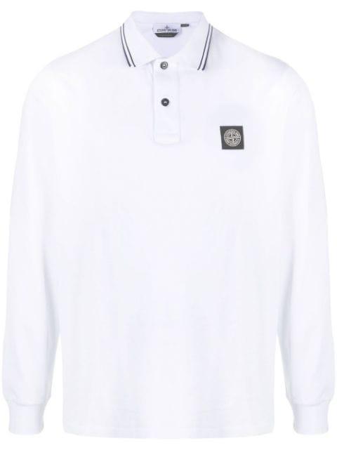 Compass-motif polo shirt by STONE ISLAND