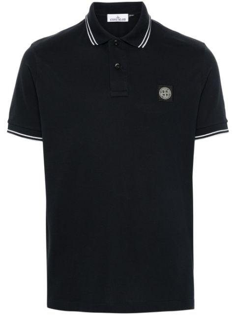 Compass-motif polo shirt by STONE ISLAND