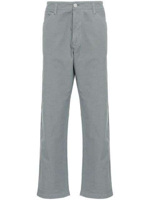 Compass-motif ripstop straight trousers by STONE ISLAND