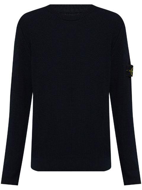 Compass-motif wool jumper by STONE ISLAND