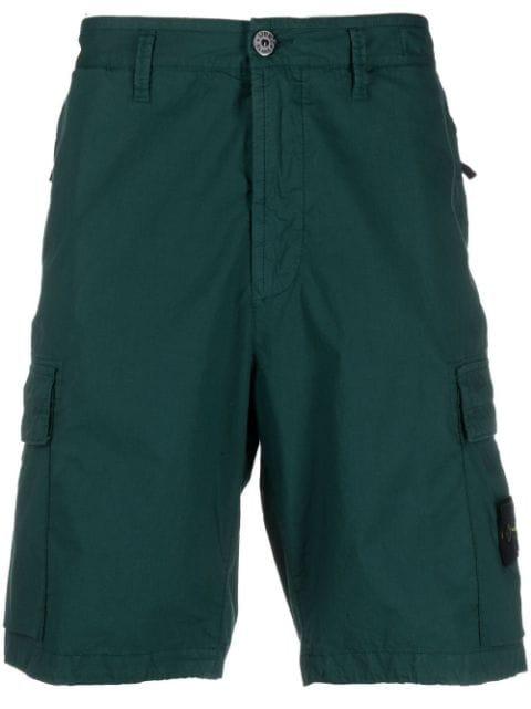 Compass-patch cargo shorts by STONE ISLAND
