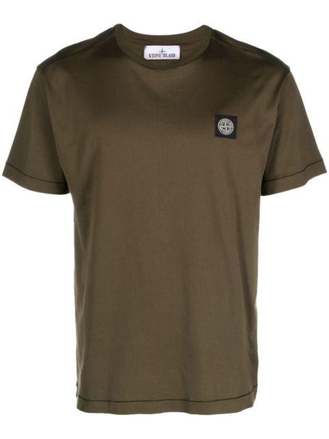 Compass-patch cotton T-shirt by STONE ISLAND