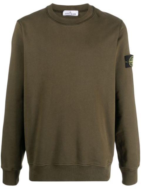 Compass-patch cotton sweatshirt by STONE ISLAND