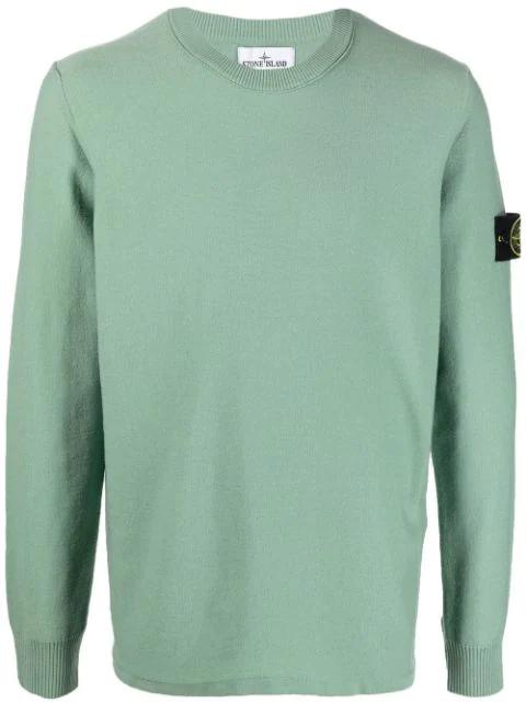 Compass-patch crew-neck sweater by STONE ISLAND