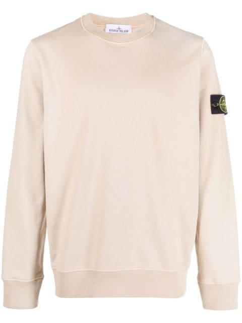Compass-patch crew-neck sweatshirt by STONE ISLAND