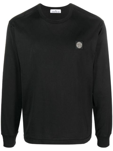 Compass-patch long-sleeve T-shirt by STONE ISLAND