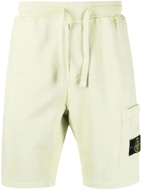 Compass-patch track shorts by STONE ISLAND