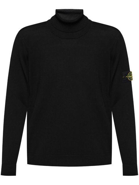 Compass-patch wool jumper by STONE ISLAND