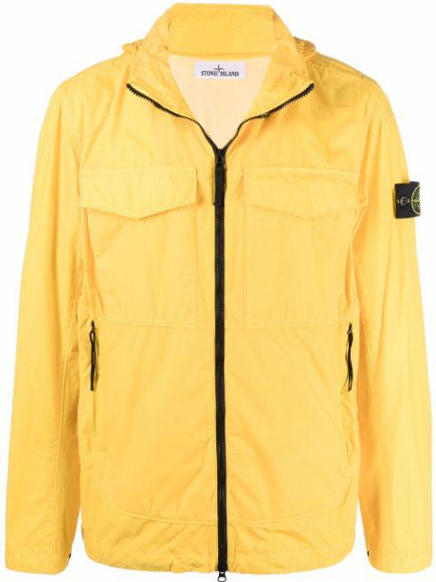 Compass-patch zip-up jacket by STONE ISLAND