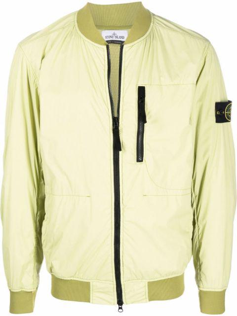 Compass-patch zip-up jacket by STONE ISLAND