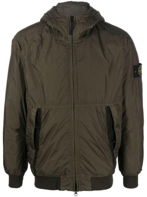 Compass-patch zip-up jacket by STONE ISLAND
