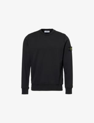 Crewneck Brand-Badge Cotton-Jersey Sweatshirt by STONE ISLAND