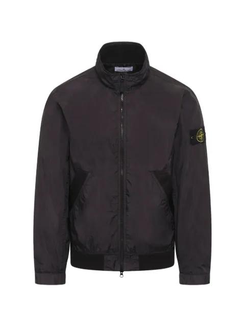 Crinkle Reps Ny logo-patch jacket by STONE ISLAND