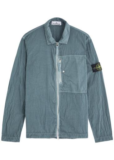 Crinkled shell overshirt jacket by STONE ISLAND