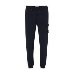 Fleece pants with logo patch by STONE ISLAND