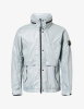 Foldable-Hood Logo-Patch Woven Jacket by STONE ISLAND