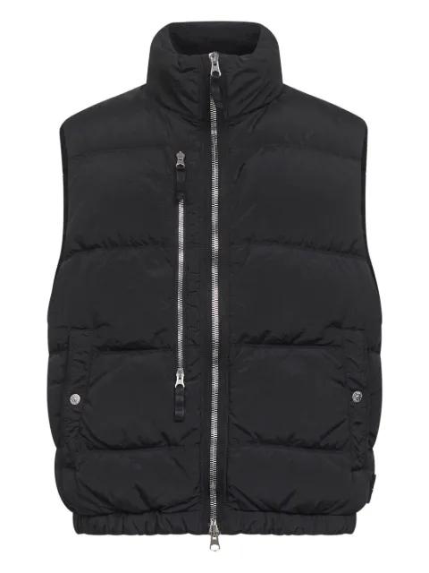 G100006 padded stand collar gilet by STONE ISLAND