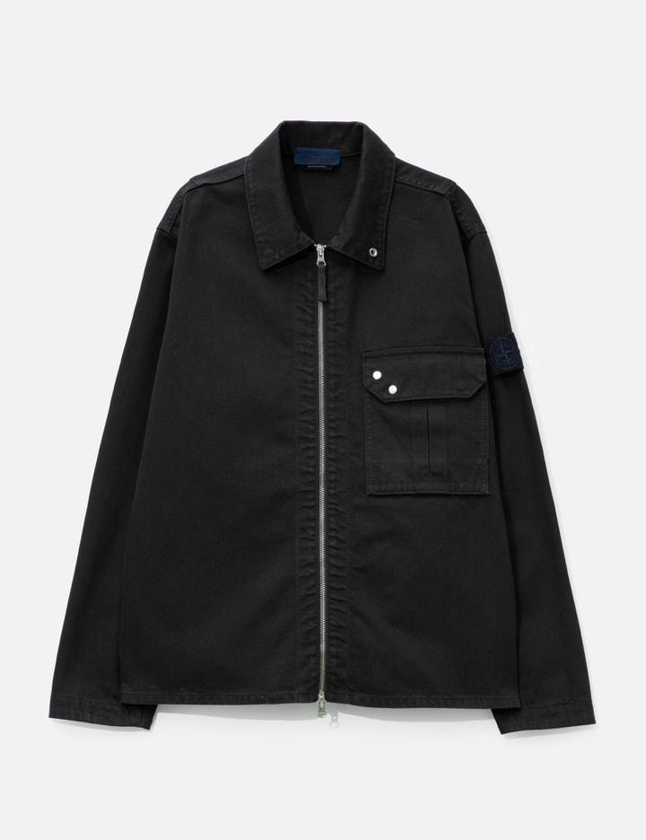 Garment Dyed Denim Zip-Up Overshirt by STONE ISLAND