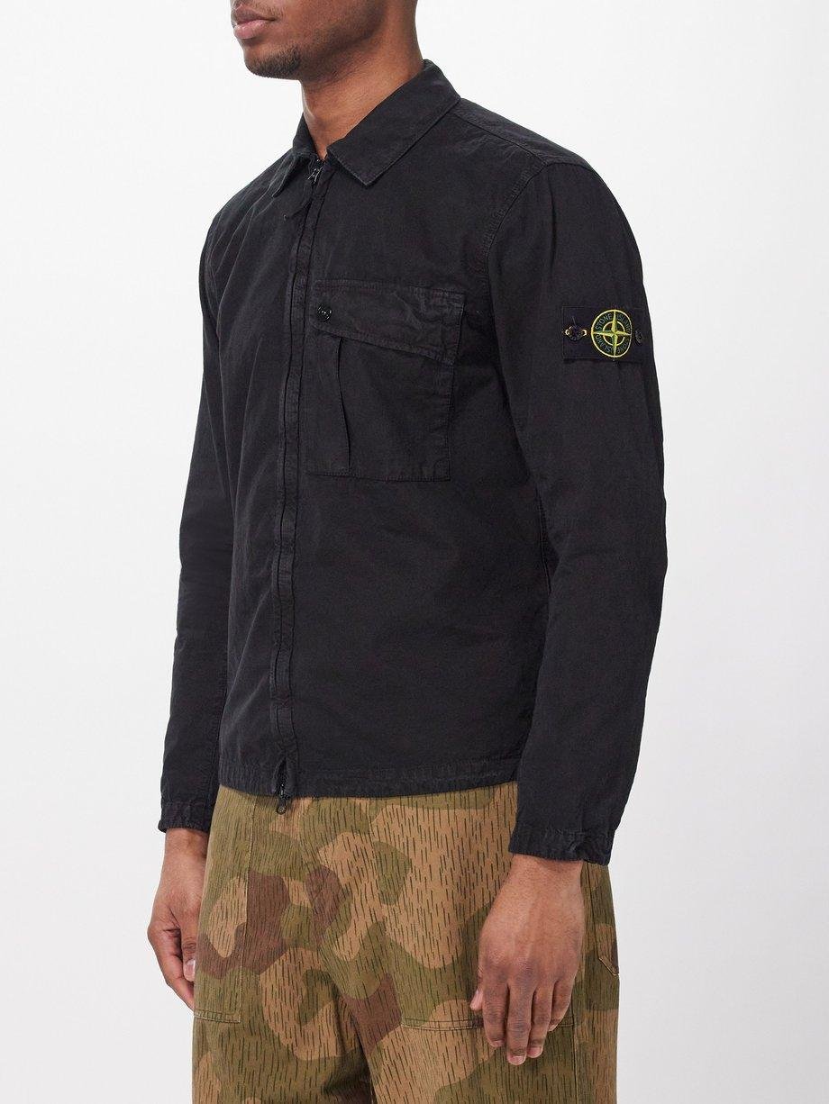 Garment-dyed cotton-canvas overshirt by STONE ISLAND