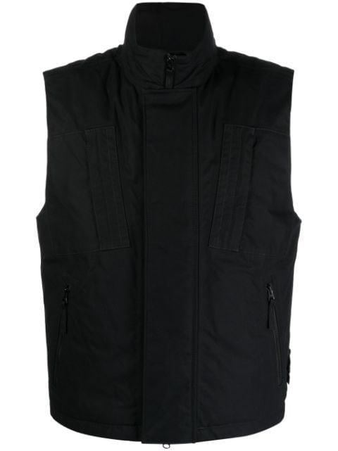 Ghost Compass-badge cotton gilet by STONE ISLAND