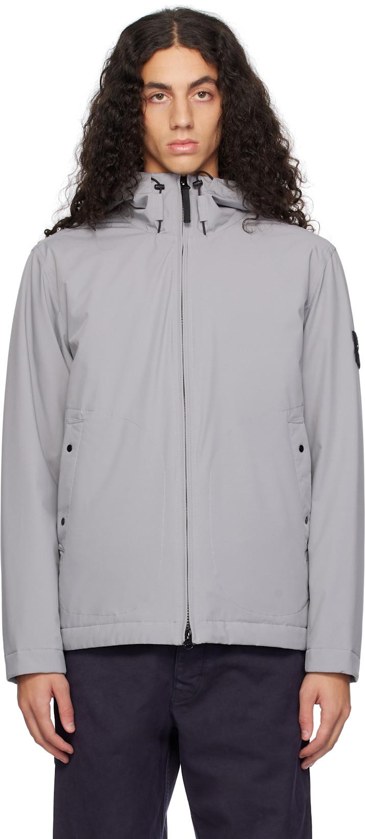 Gray 40627 Soft Shell-R PrimaLoft Insulated Jacket by STONE ISLAND Gray 40627 Soft Shell-R PrimaLoft Insulated Jacket by STONE ISLAND