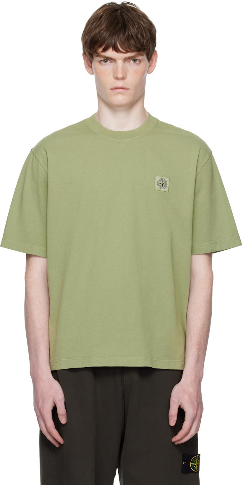Green 2100025 Combed Organic Cotton Jersey T-shirt by STONE ISLAND