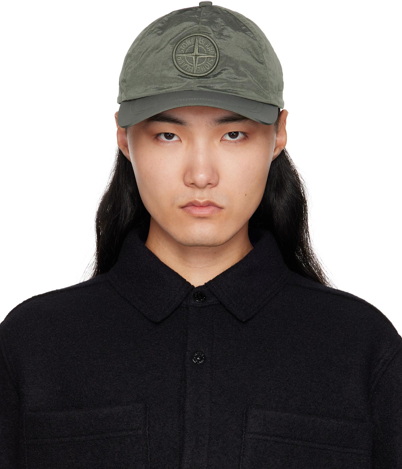 Green 9100011 Nylon Metal ECONYL Cap by STONE ISLAND