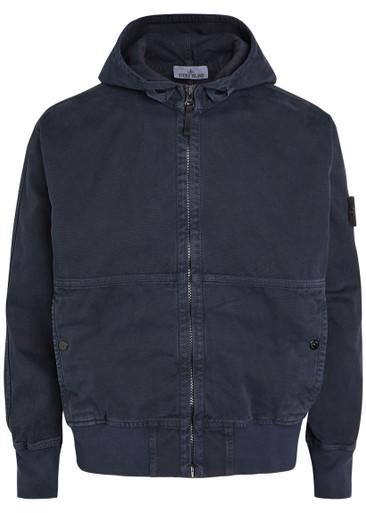 Hooded canvas jacket by STONE ISLAND