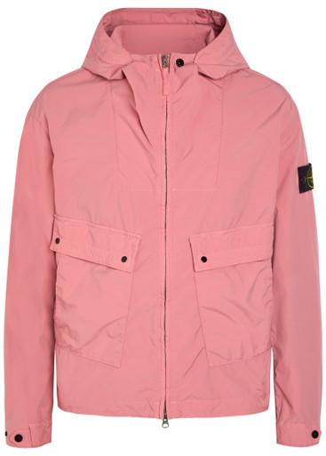 Hooded poplin jacket by STONE ISLAND