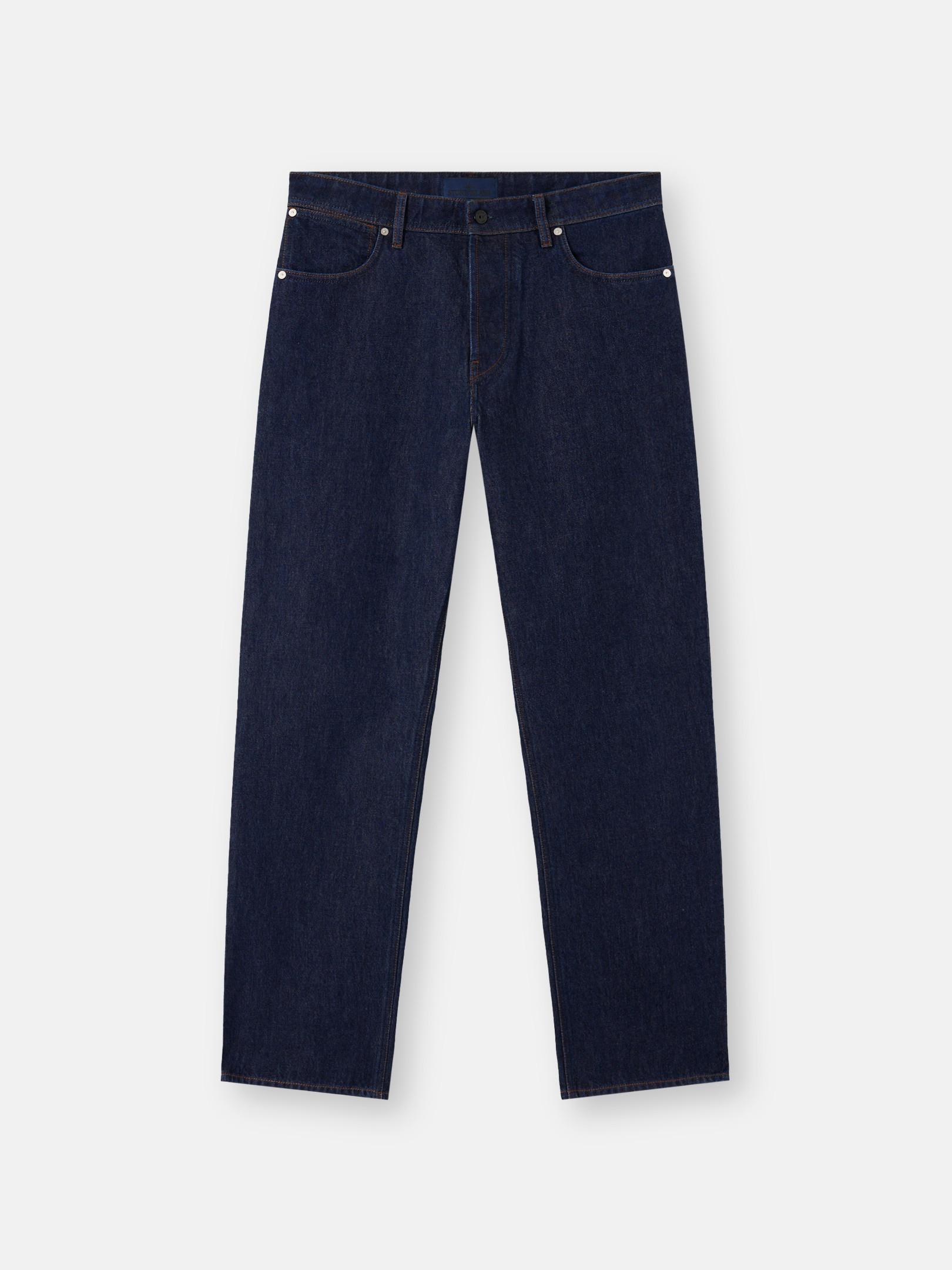 J100006 INDIGO DENIM-RINSED by STONE ISLAND