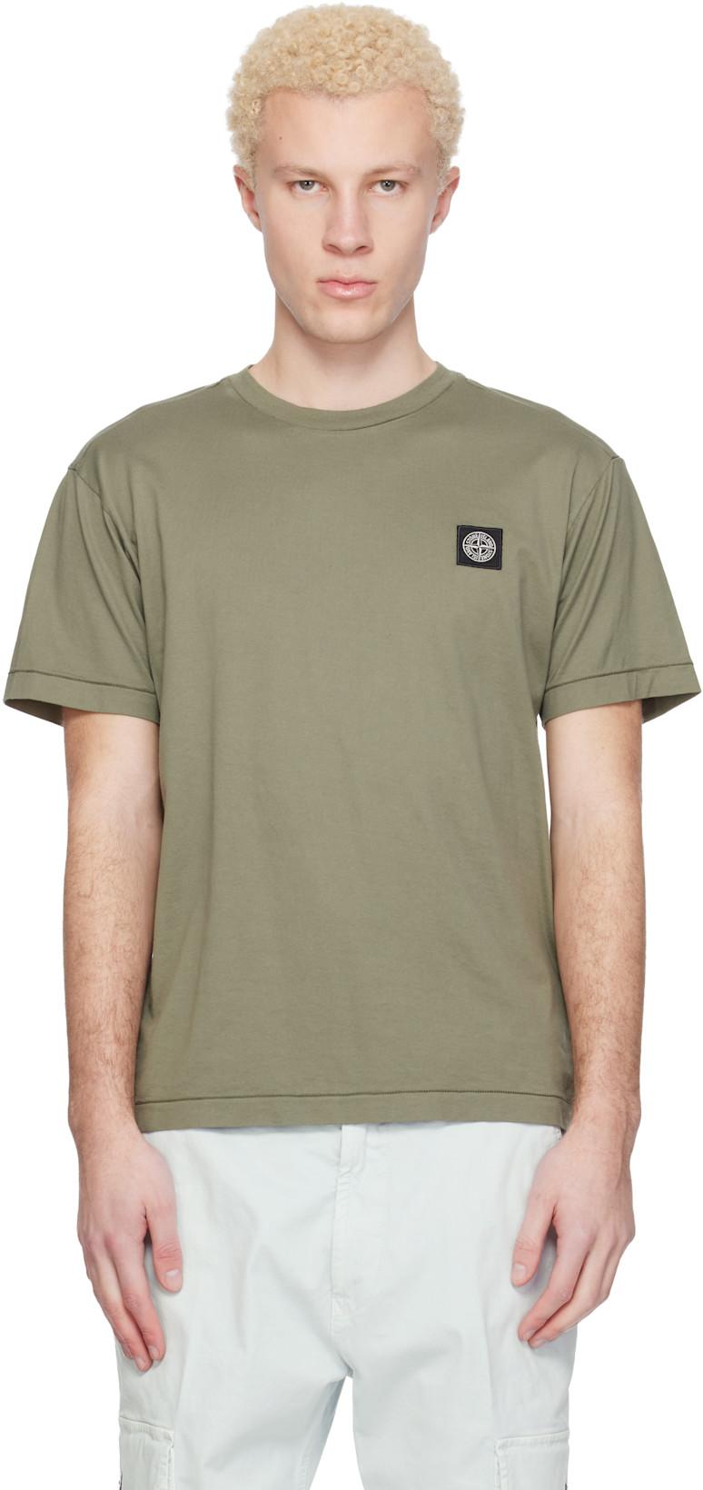 Khaki 2100027 60/2 Cotton Jersey T-shirt by STONE ISLAND