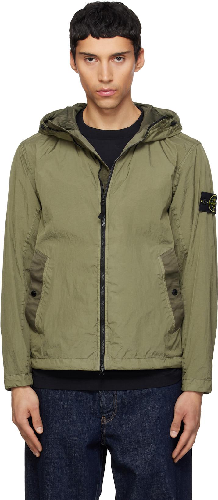 Khaki 4100001 Crinkle Reps NY Jacket by STONE ISLAND