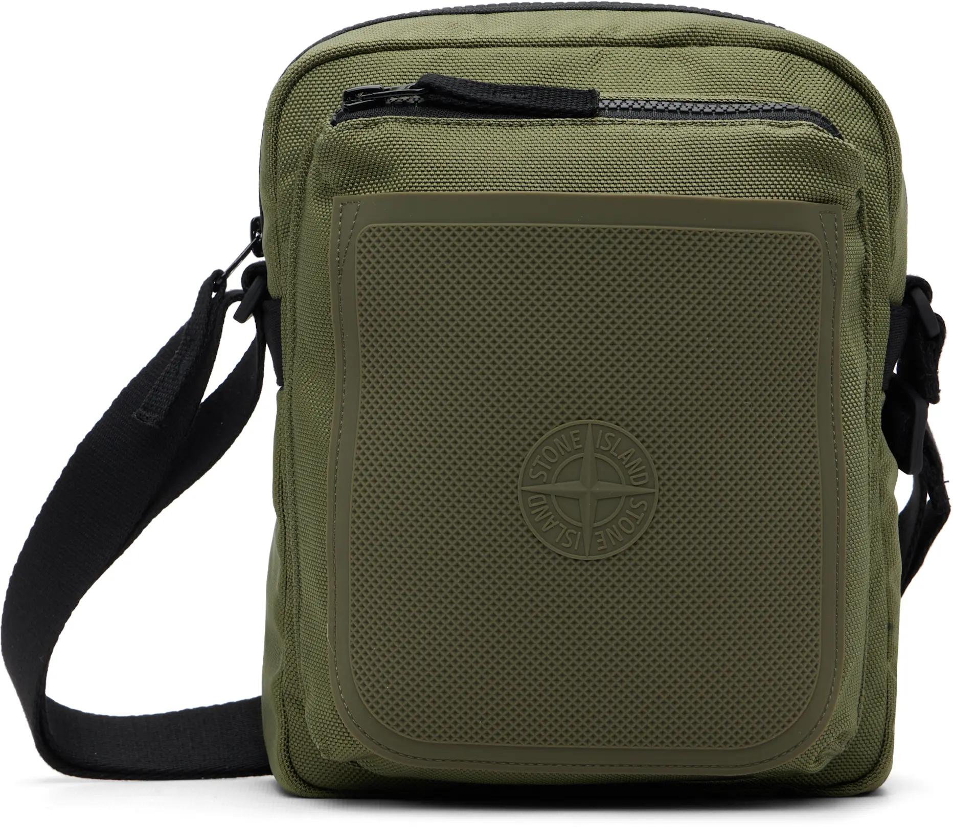 Khaki 9200029 Nylon Panama Accessories Bag by STONE ISLAND