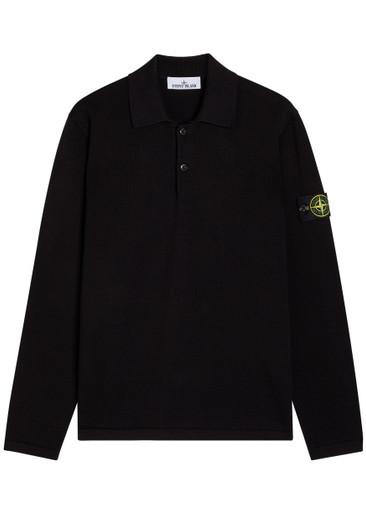 Knit cotton polo shirt by STONE ISLAND