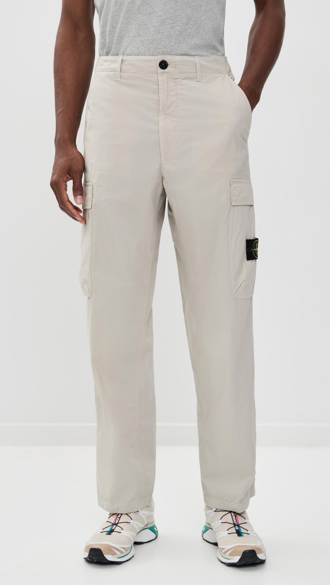 Lightweight Stretch Cotton Cargo Trousers by STONE ISLAND