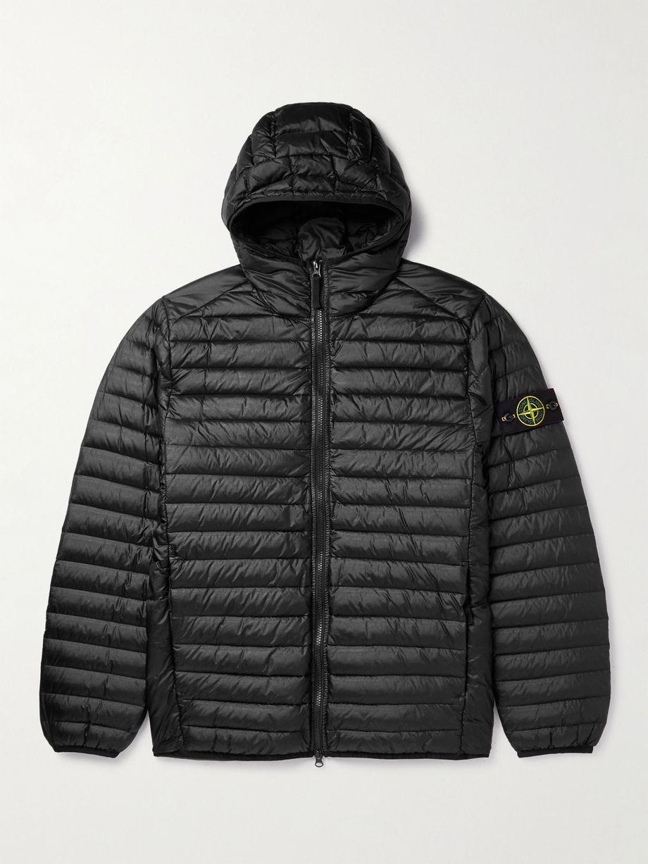 Logo-Appliquéd Quilted Nylon Hooded Down Jacket by STONE ISLAND