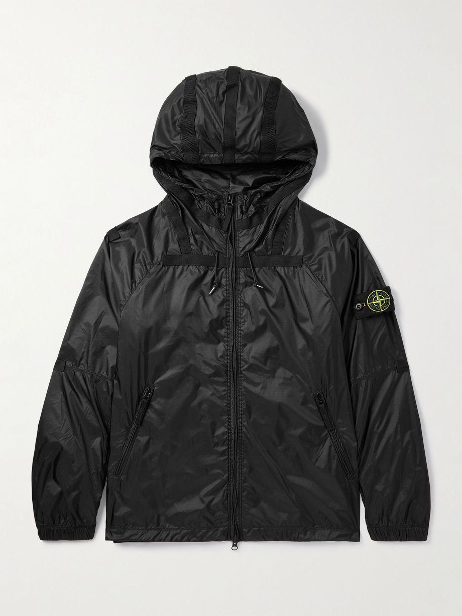 Logo-Appliqued Webbing-Trimmed HT Nylon-Ripstop Hooded Jacket by STONE ISLAND