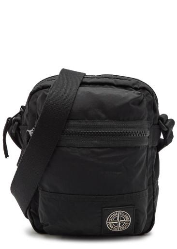 Logo-appliquéd nylon pouch bag by STONE ISLAND