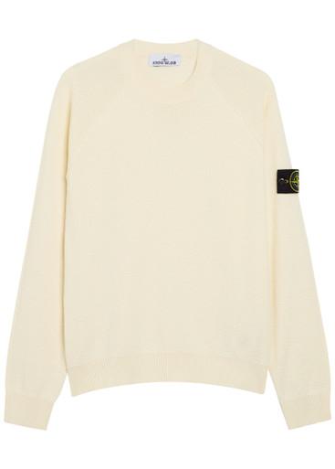 Logo cotton-knit jumper by STONE ISLAND
