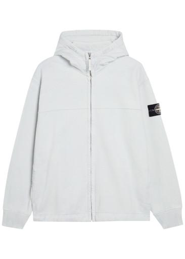 Logo hoodied cotton sweatshirt by STONE ISLAND