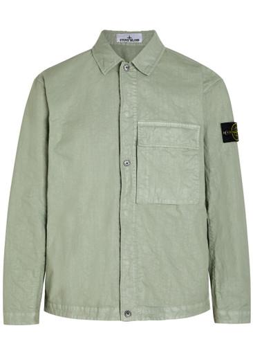 Logo nylon overshirt by STONE ISLAND