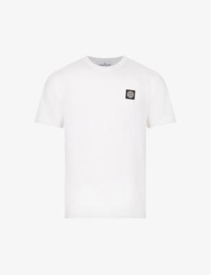 Logo-patch regular-fit cotton-jersey T-shirt by STONE ISLAND