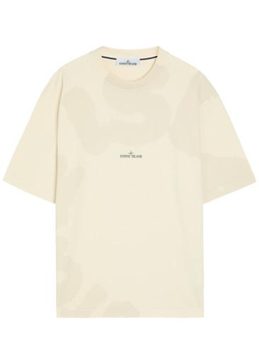 Logo-print cotton T-shirt by STONE ISLAND