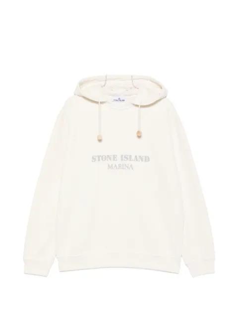 Marina logo-print hoodie by STONE ISLAND