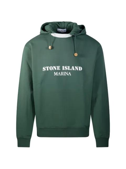 Marina logo-print hoodie by STONE ISLAND