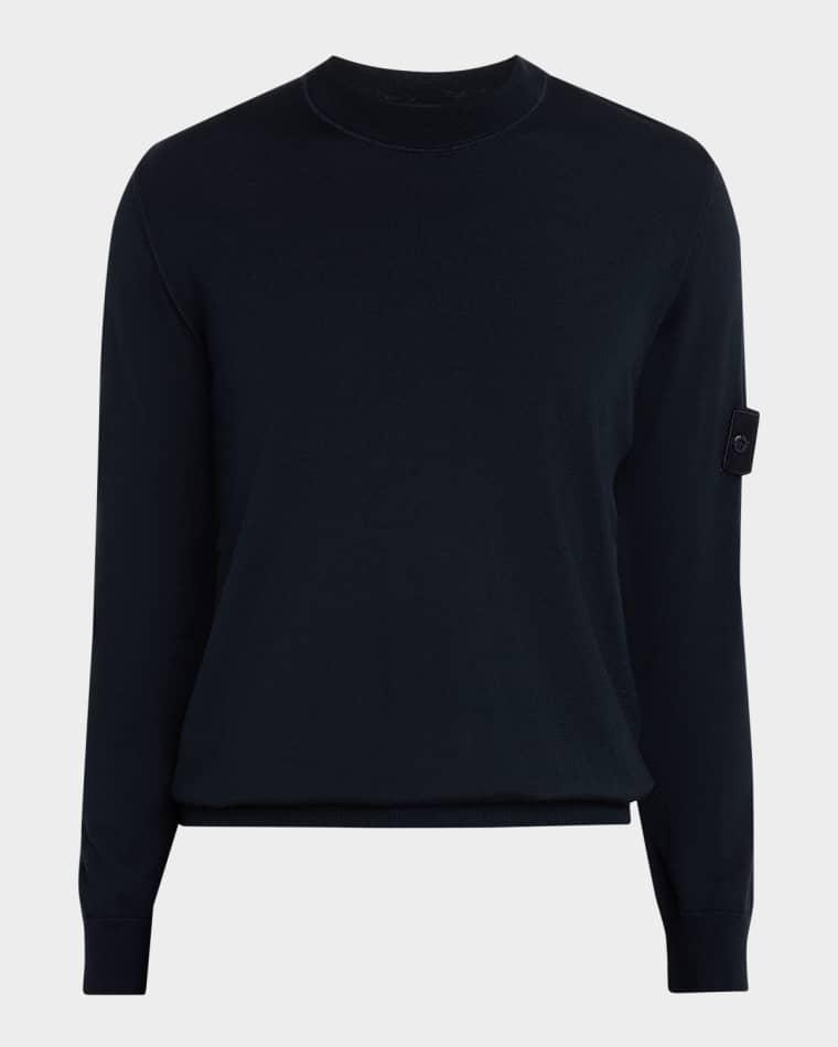 Men's Ghost Wool Crewneck Sweater by STONE ISLAND