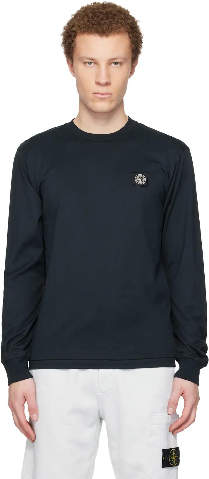 Navy 2100031 60/2 Cotton Jersey T-shirt by STONE ISLAND