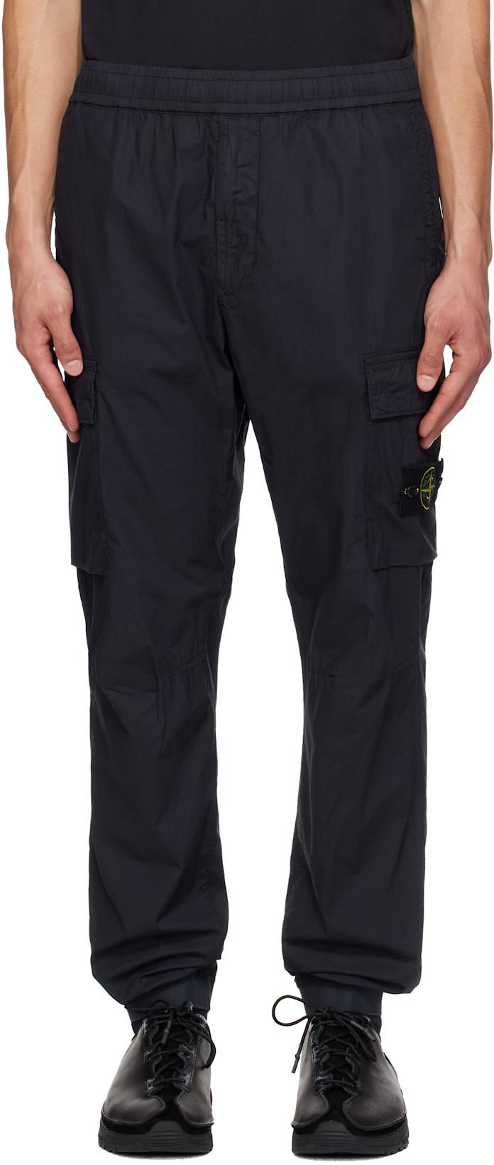 Navy 3100031 Stretch Organic Cotton Twill Cargo Pants by STONE ISLAND