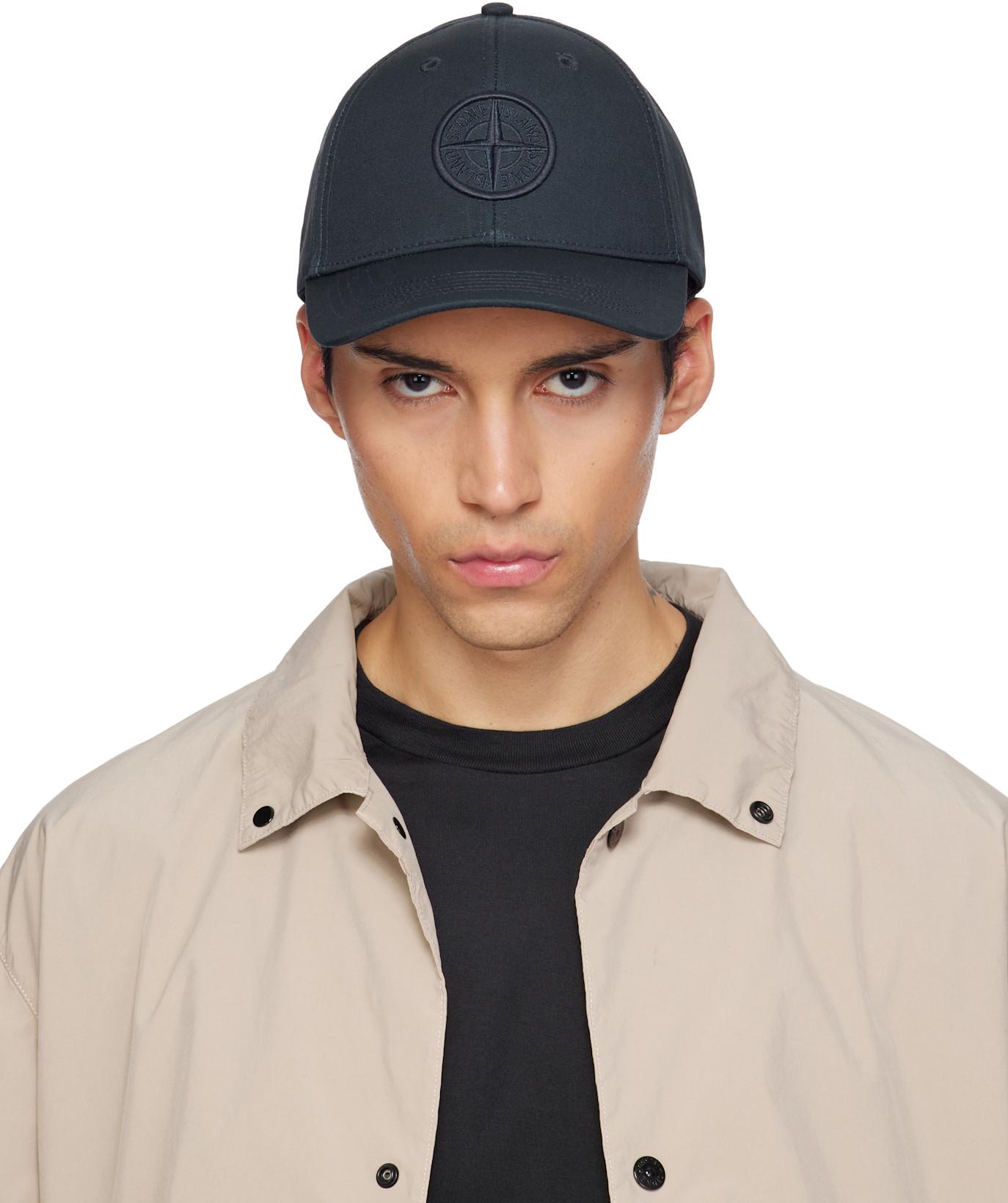 Navy 9100013 Cotton Reps Cap by STONE ISLAND
