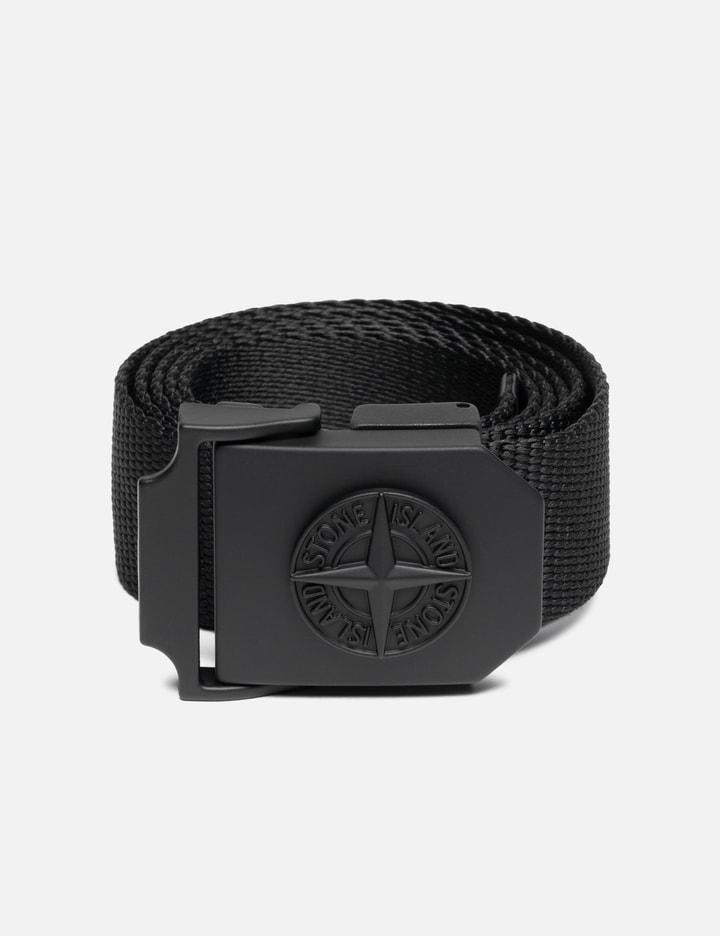 Nylon Tape Belt With Compass Logo Buckle by STONE ISLAND